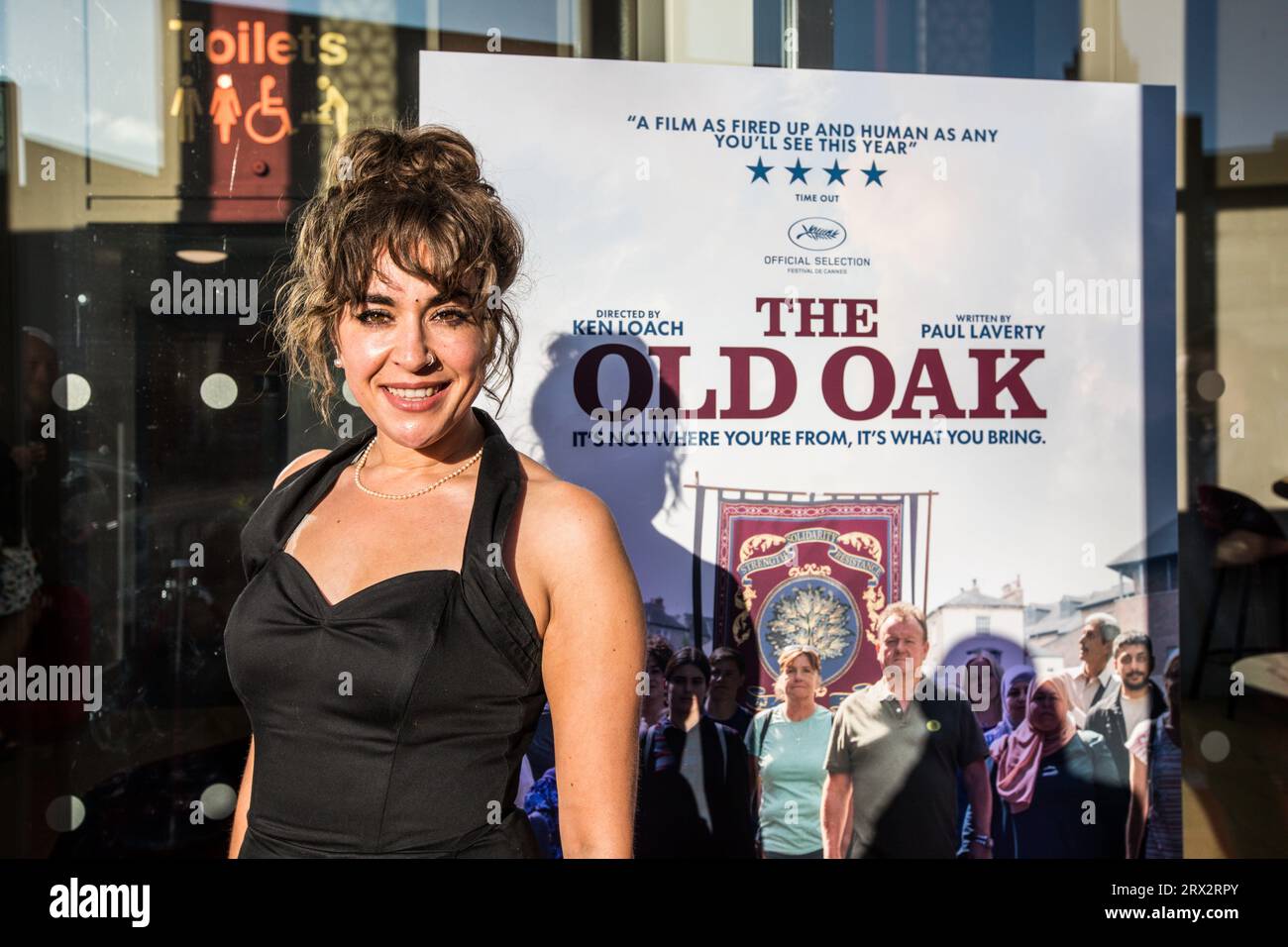 Schauspieler Claire Rogerson beim Premier of the Ken Loach Film „The Old Oak“ im Gala Theatre in Durham City, Großbritannien. 21/9/2023. Foto: Stuart Boulton Stockfoto