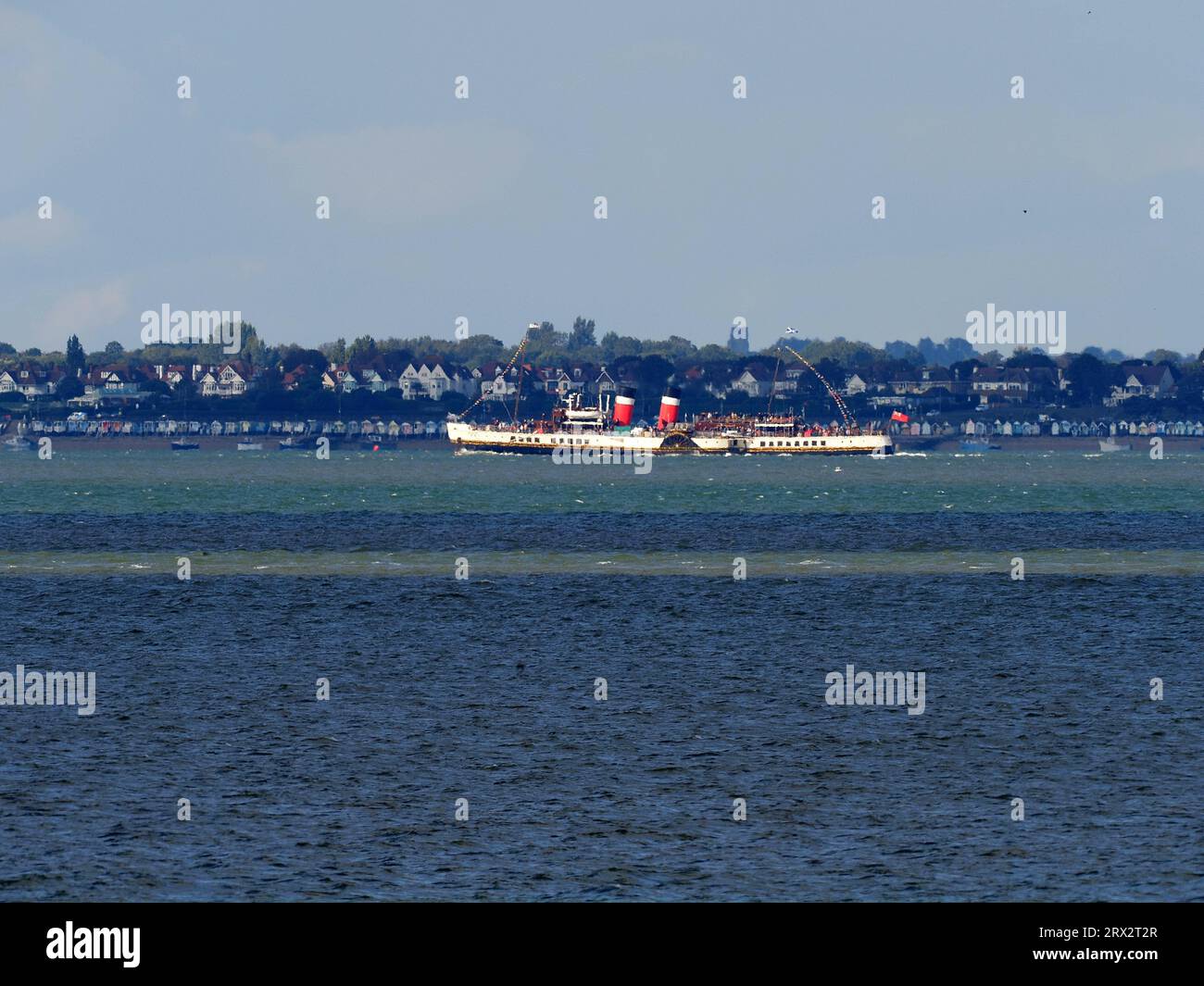 Sheerness, Kent, Großbritannien. September 2023. Waverley, der letzte Seedampferdampfer der Welt, der auf der ersten Themsfahrt der Saison 2023 zu sehen war – abgebildet von Sheerness, Kent. Quelle: James Bell/Alamy Live News Stockfoto