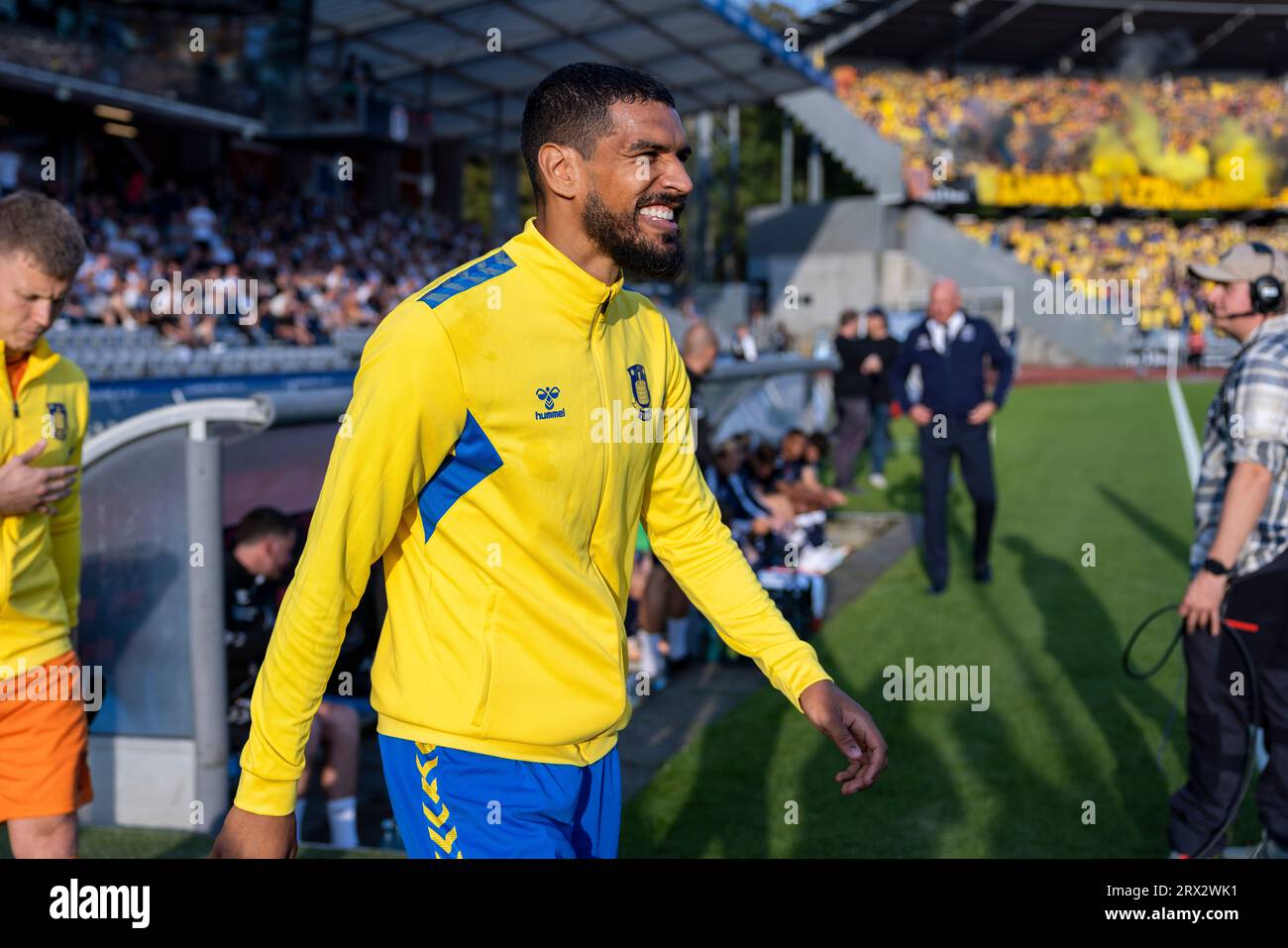 Aarhus, Dänemark. September 2023. OHI Omoijuanfo (9) von Broendby, WENN er während des 3F Superliga-Spiels zwischen Aarhus GF und Broendby IF im Ceres Park in Aarhus gesehen wird. (Foto: Gonzales Photo - Teis Markfoged). Stockfoto