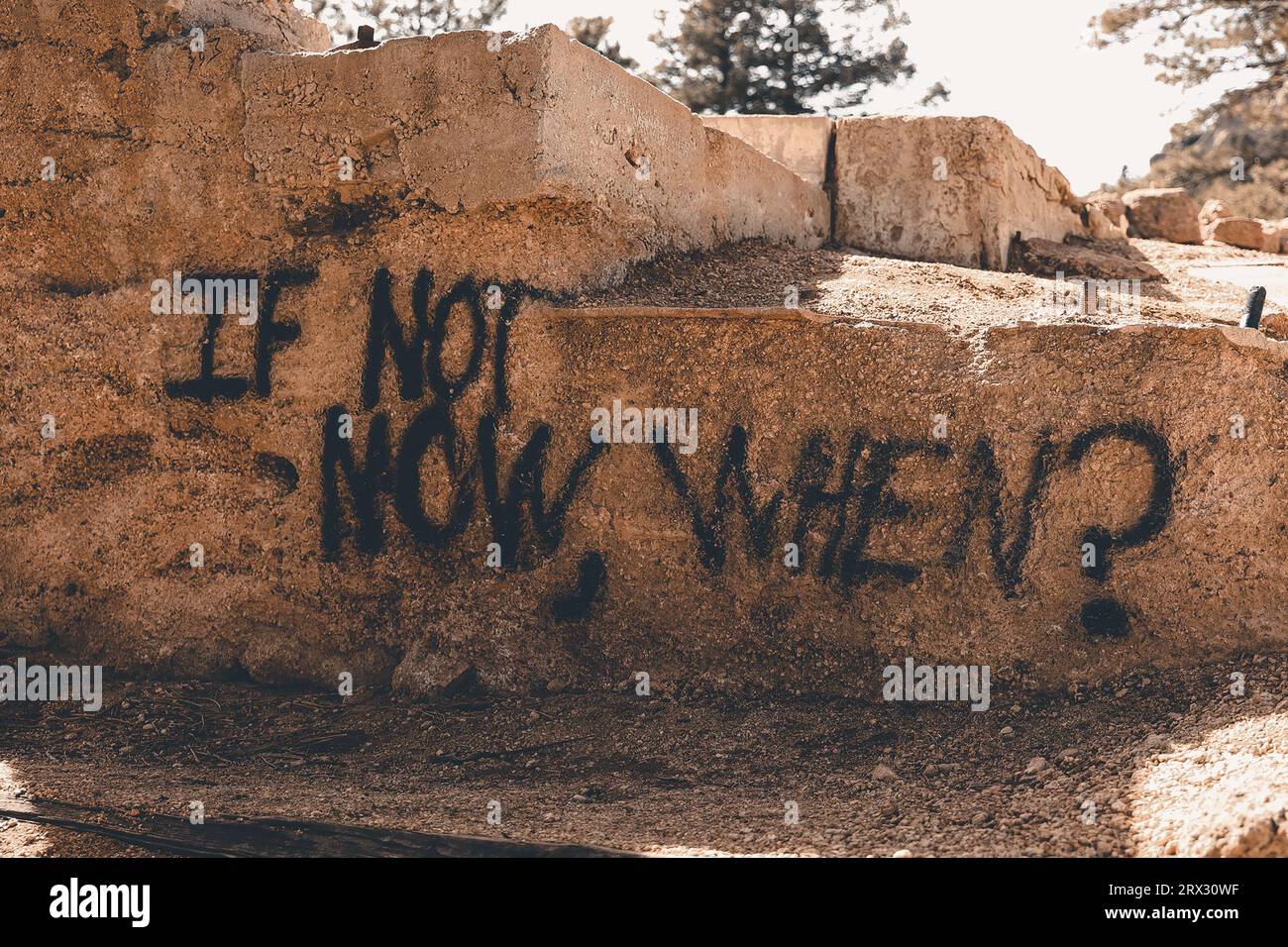 Wenn Nicht Jetzt, Wann? Stockfoto