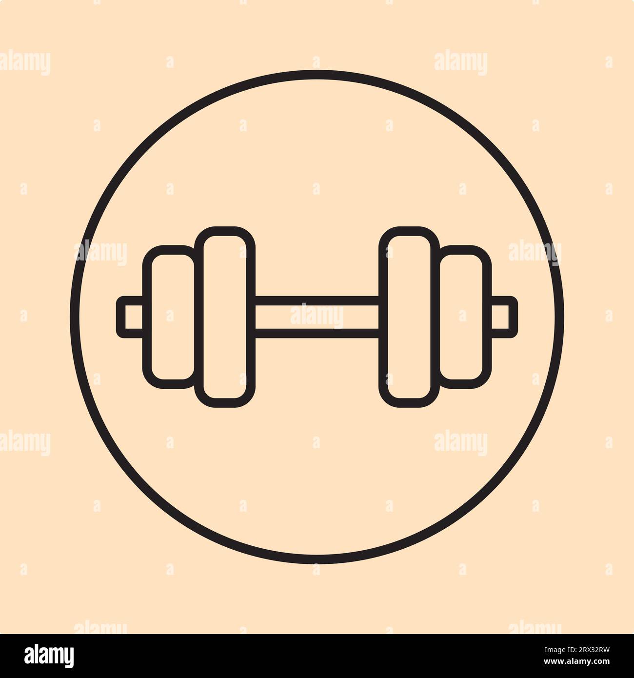 Logo für das FITNESSSTUDIO im Vektorize-Format. Stock Vektor