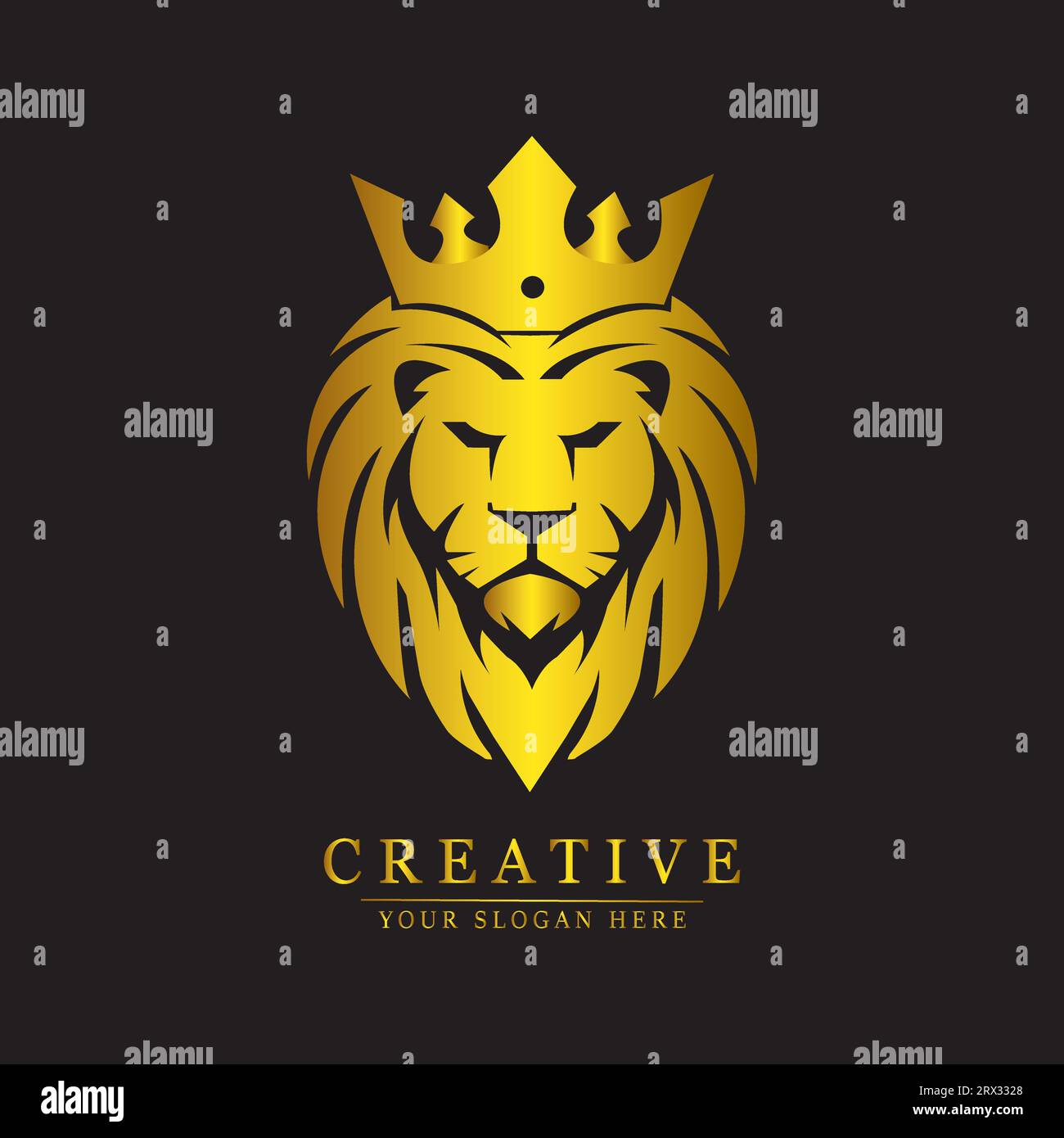 Lion-Logo, Vektorlogo, Marke, Logo mit Illustration Stock Vektor
