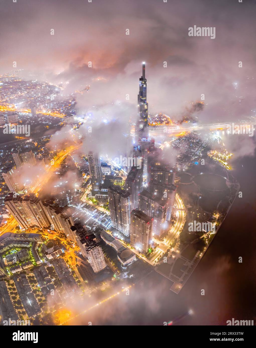 Landmark 81, das höchste Gebäude in Vietnam, Ho-Chi-Minh-Stadt, Vietnam, Indochina, Südostasien, Asien Stockfoto