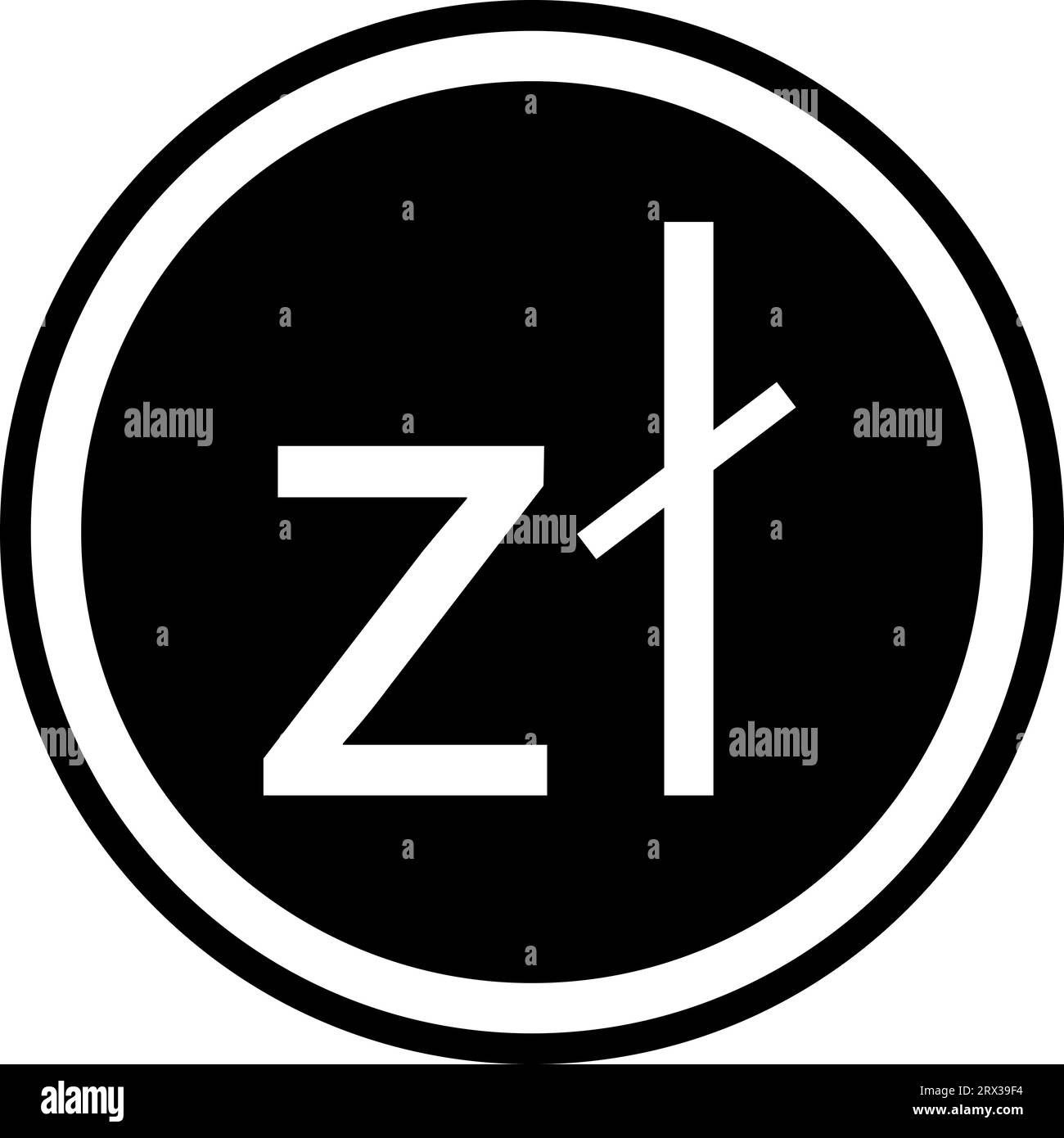 Währung Polen Zloty, polnischer Zloty, Vektor Stock Vektor