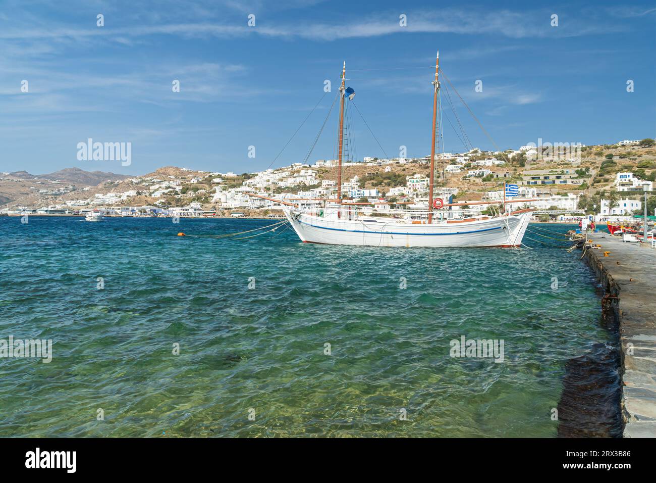 Mykonos Town Bay - Griechenland Stockfoto