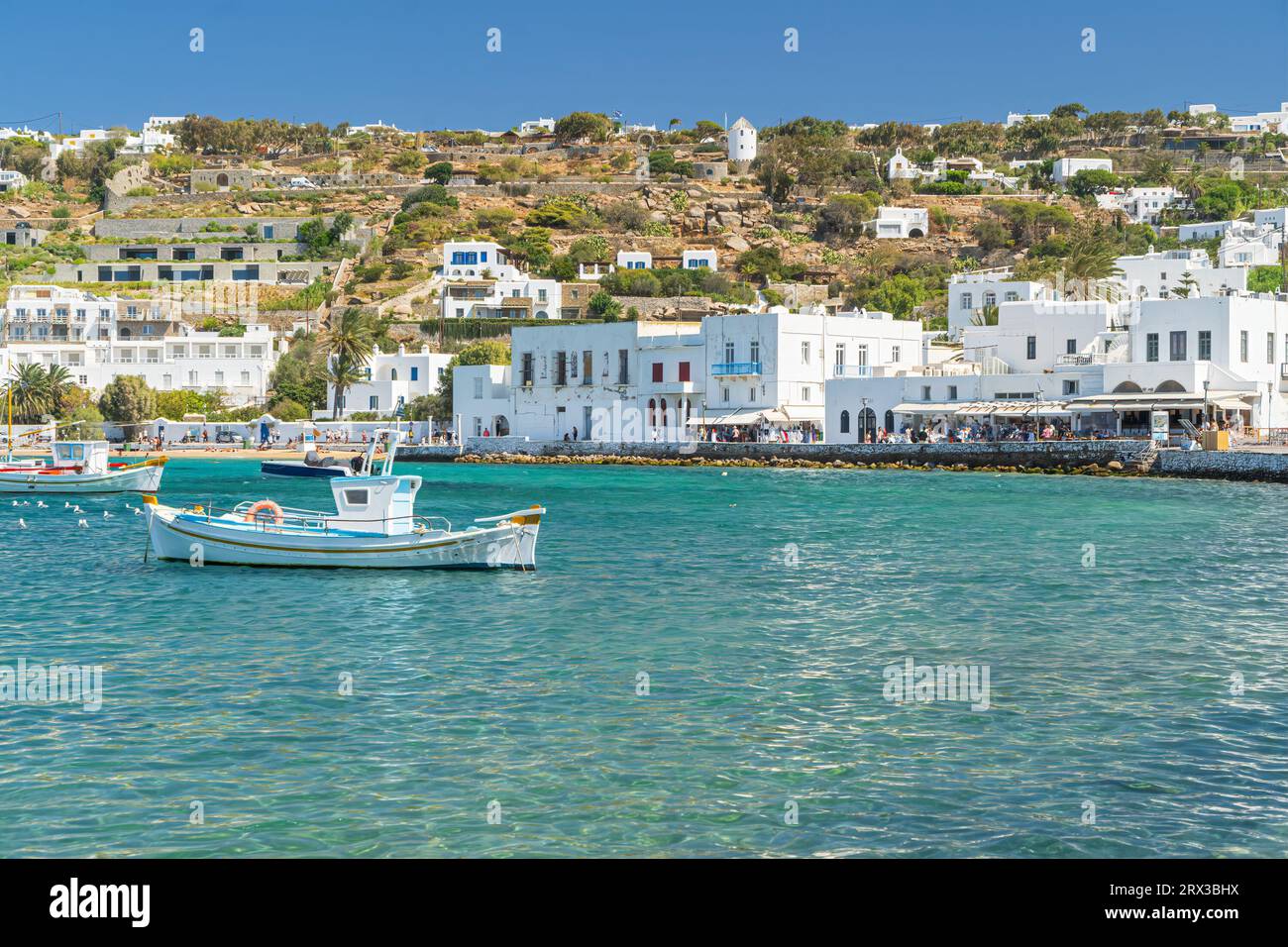 Mykonos Town Bay - Griechenland Stockfoto