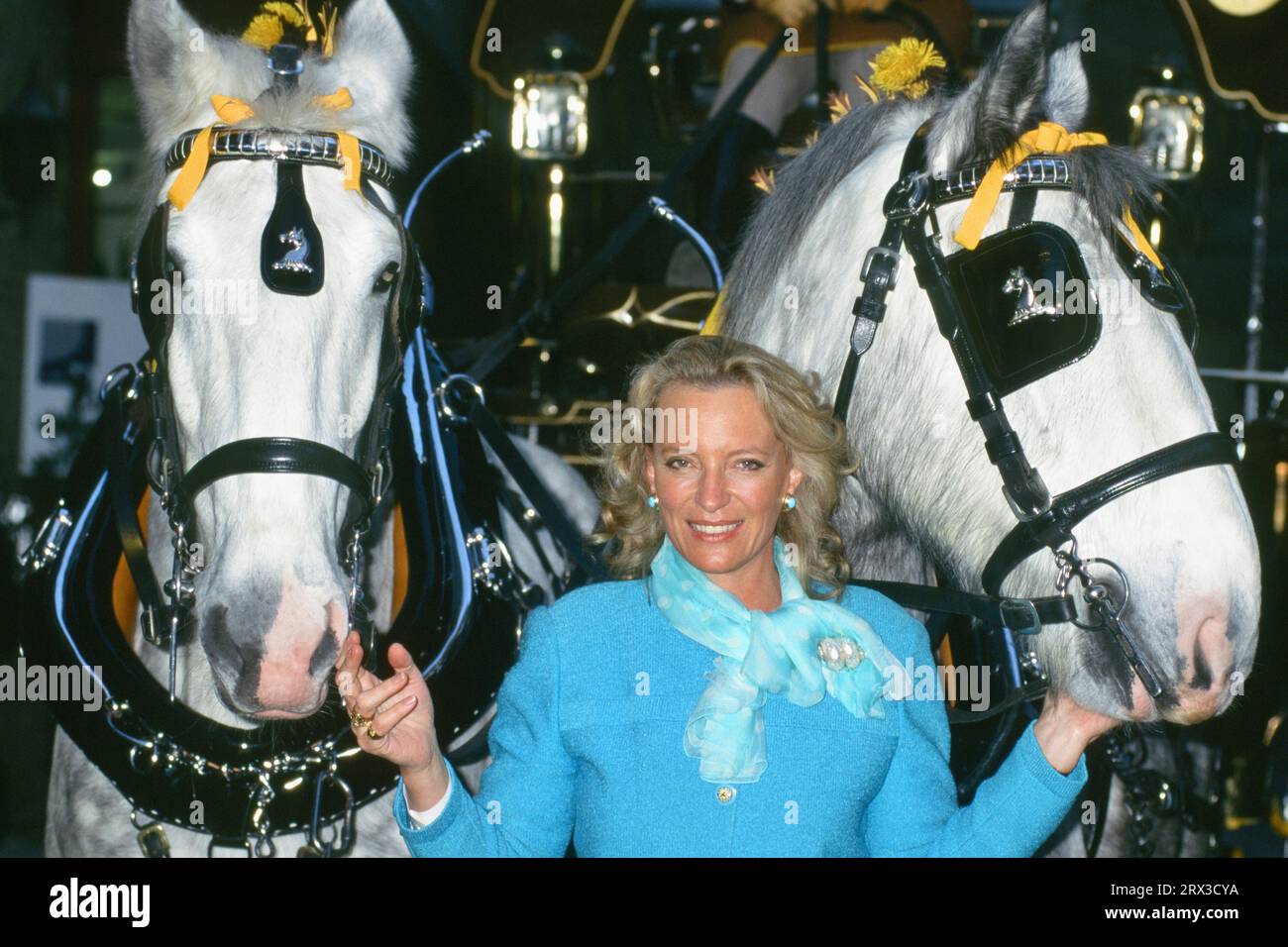 Prinzessin Michael von Kent, Photocall mit Dray Horses, The Brewery, London, Großbritannien Stockfoto Prinzessin Michael von Kent, Photocall mit Dray Horses, The Brewery, London, Großbritannien Stockfoto