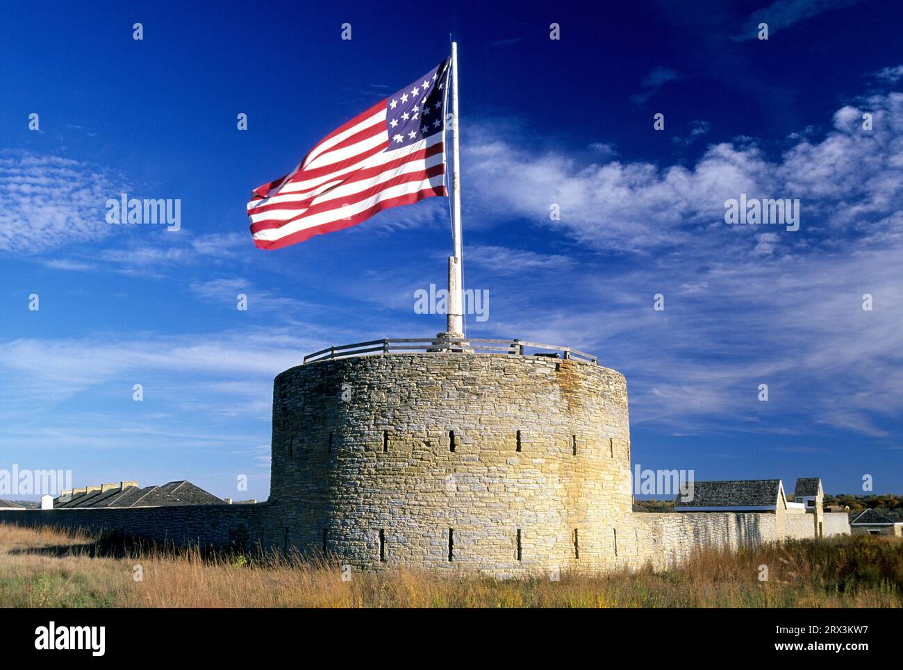 Round Tower, Historisches Fort Snelling, St Paul, Minnesota Stockfoto