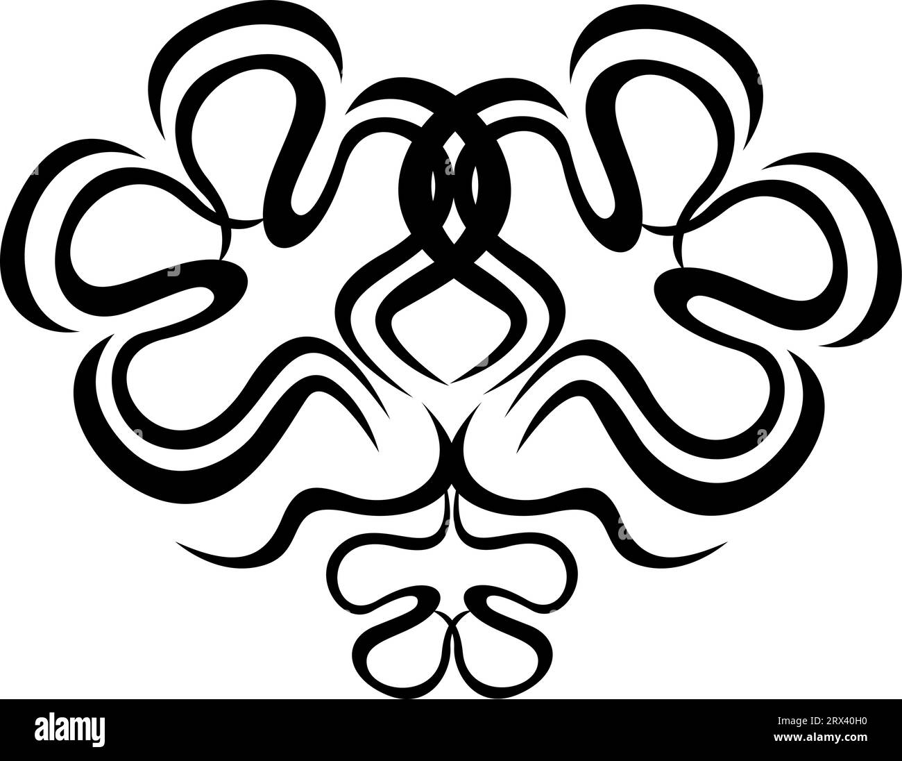 Hinterlässt Tätowierung, Tätowierung, Vektor auf weißem Hintergrund. Stock Vektor