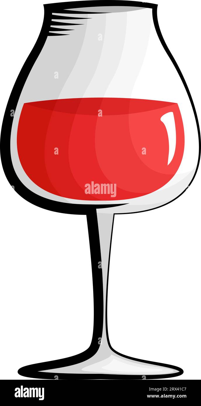 Glas Weintätowierung , Illustration, Vektor auf weißem Hintergrund. Stock Vektor