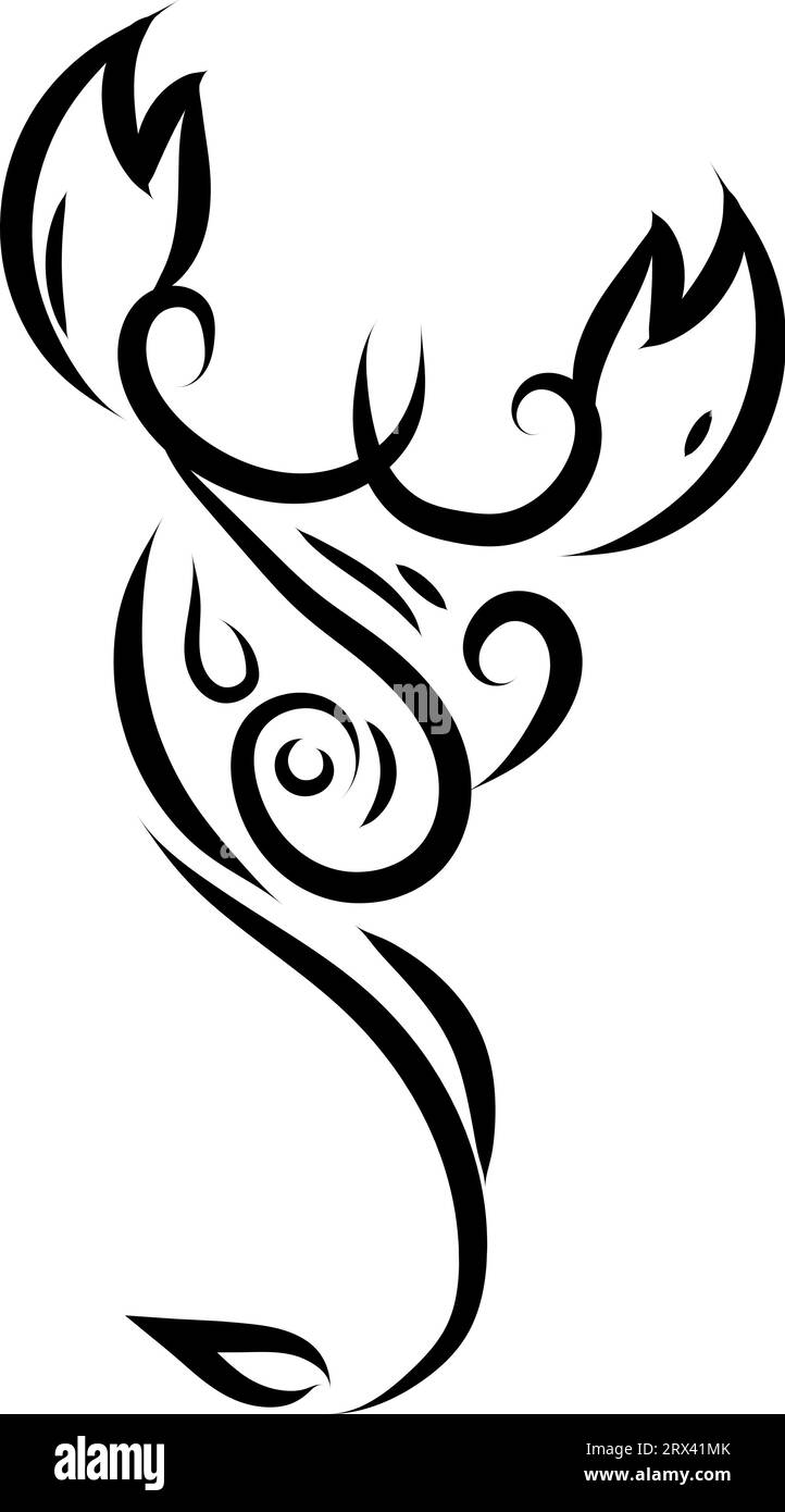 Skorpion-Tattoo, Illustration, Vektor auf weißem Hintergrund. Stock Vektor