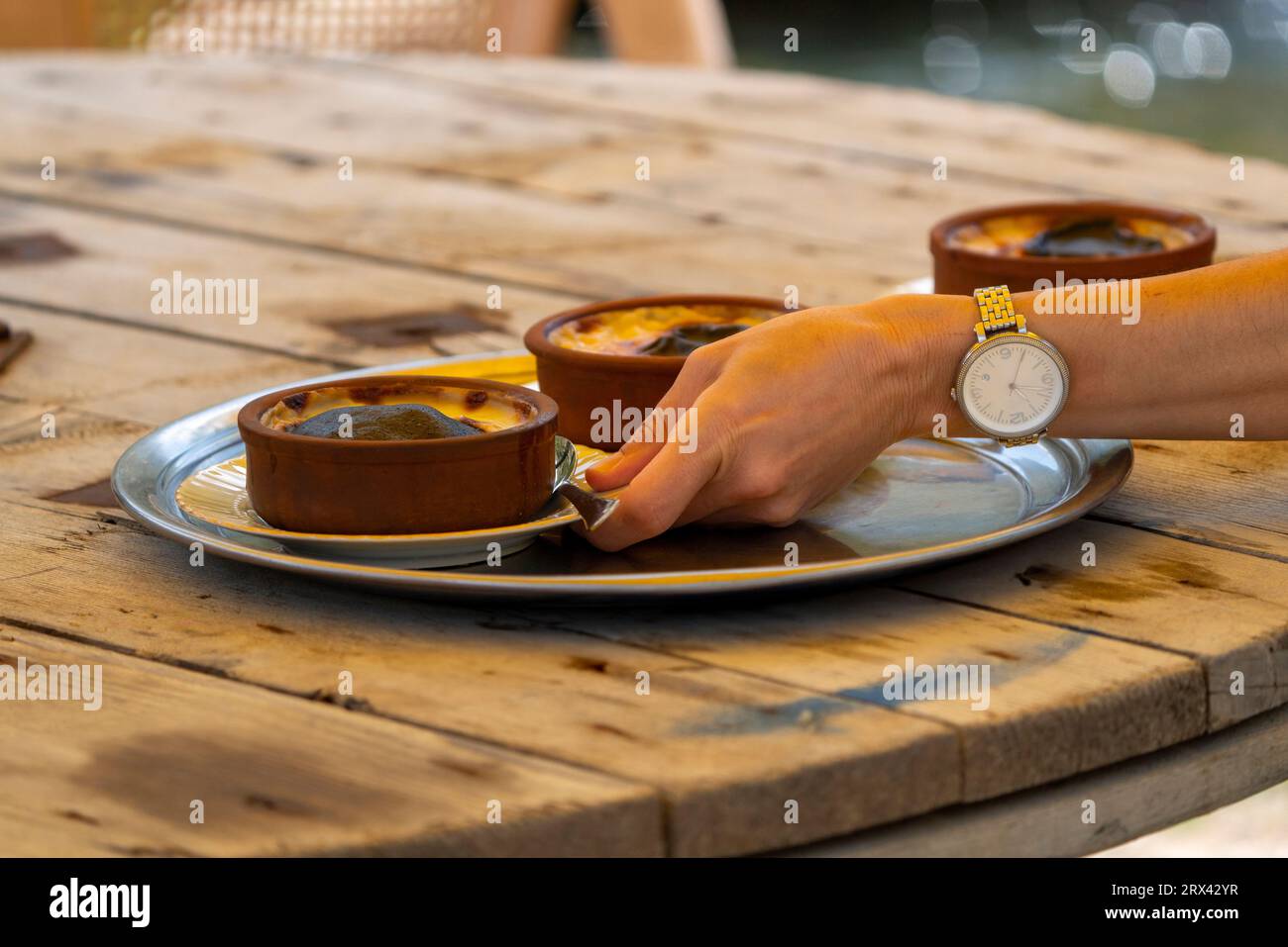 Truthahn-Reispudding, das berühmte Dessert der Schwarzmeerregion. Sütlac Stockfoto
