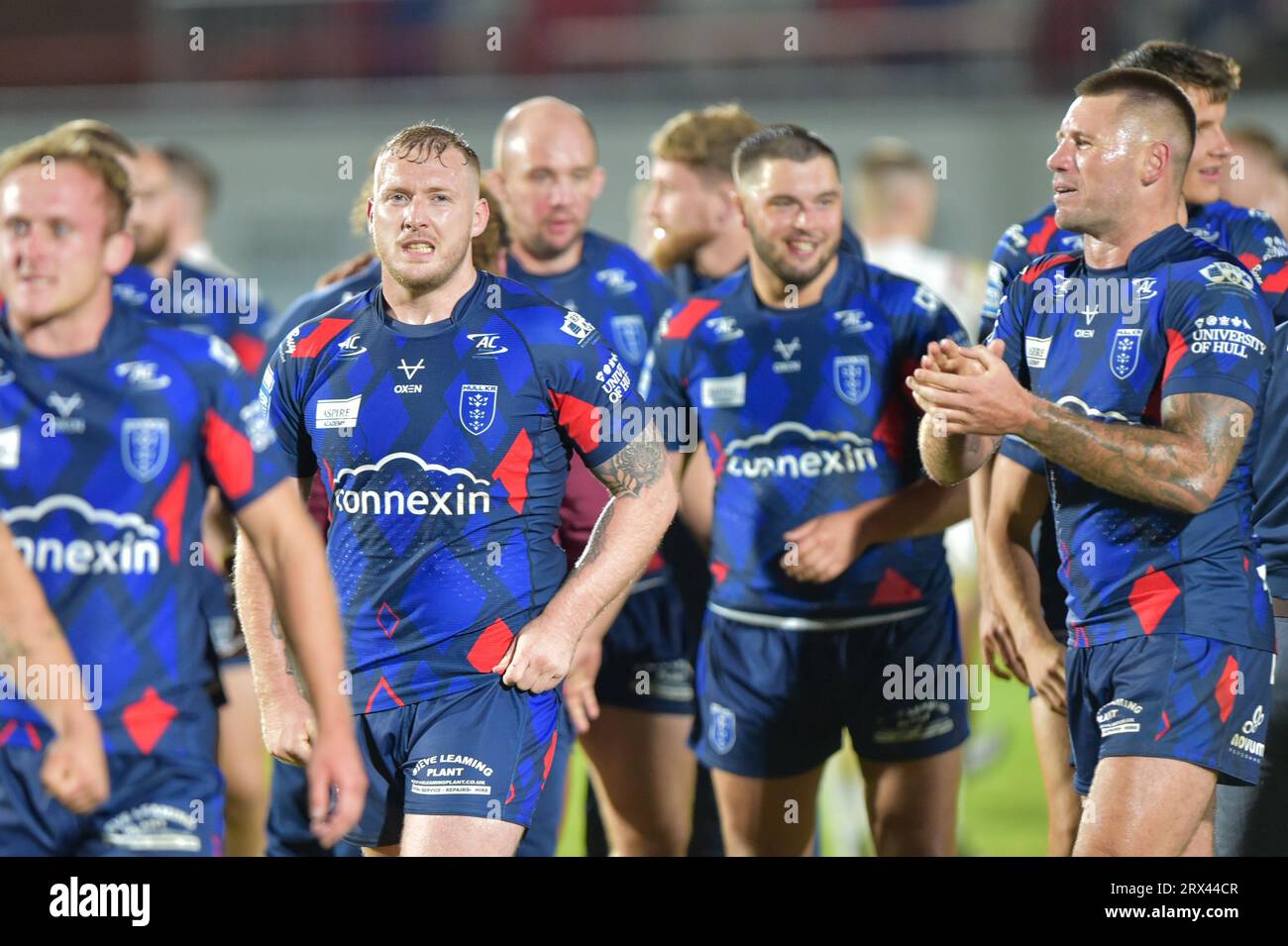 Hull erhält 2 Punkte aus dem Spiel Wakefield Trinity vs Hull KR der Betfred Super League Round 27 im Be Well Support Stadium, Wakefield, Großbritannien, 22. September 2023 (Foto: Craig Cresswell/News Images) Stockfoto