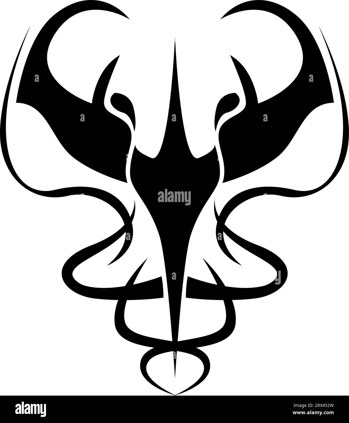 Altes Elefanten-Tattoo, Tattoo-Illustration, Vektor auf weißem Hintergrund. Stock Vektor