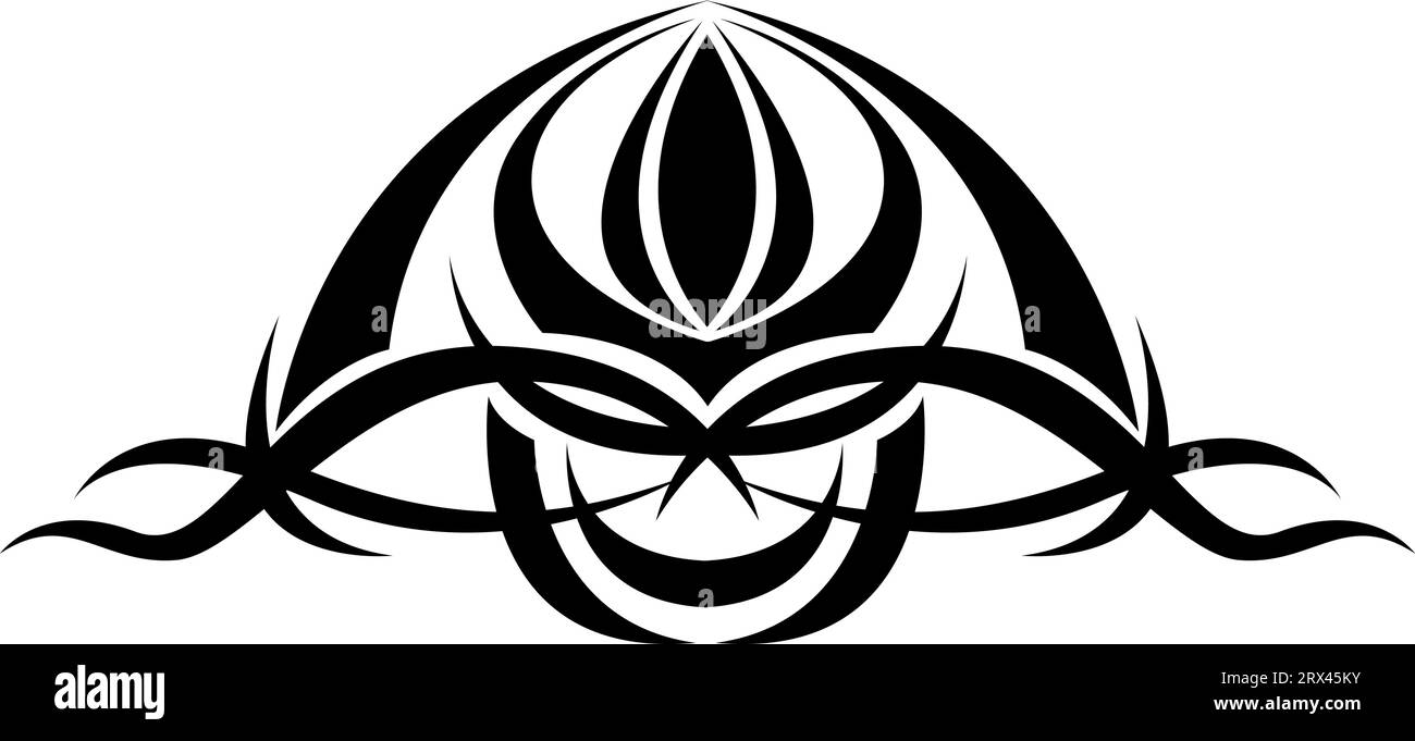 Tätowierlappen, Tätowierillustration, Vektor auf weißem Hintergrund. Stock Vektor