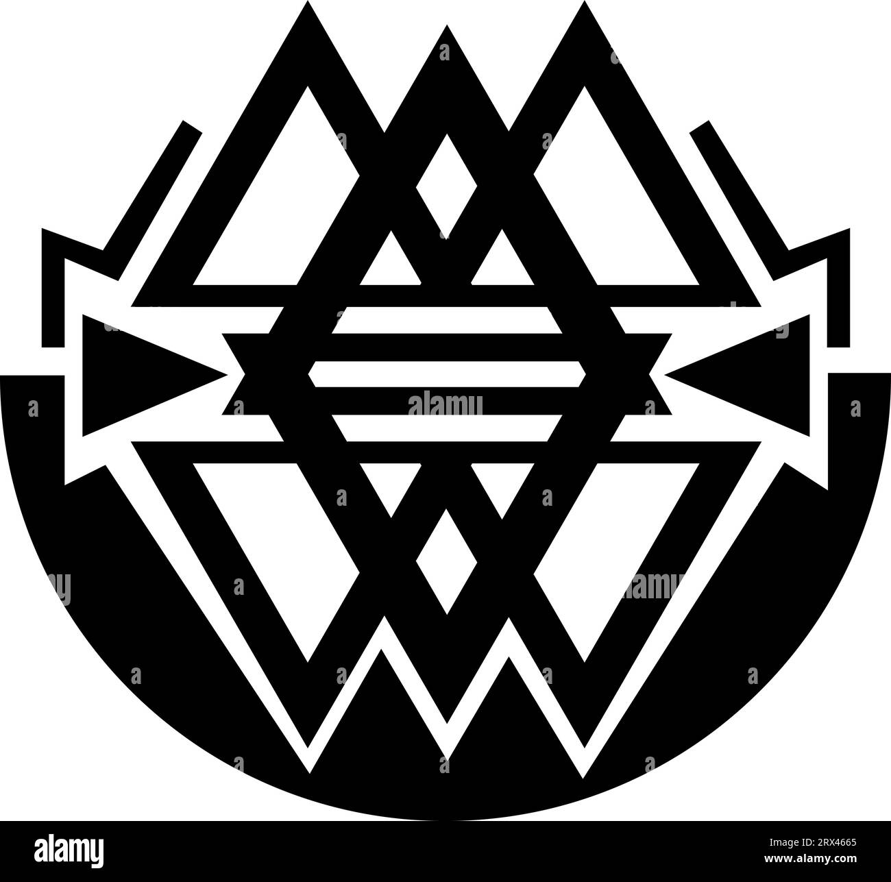 Tattoo-Ornament, Tattoo-Illustration, Vektor auf weißem Hintergrund. Stock Vektor