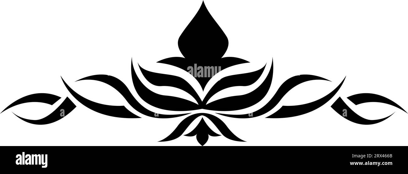 Lange Tätowierung, Tattoo-Illustration, Vektor auf weißem Hintergrund. Stock Vektor