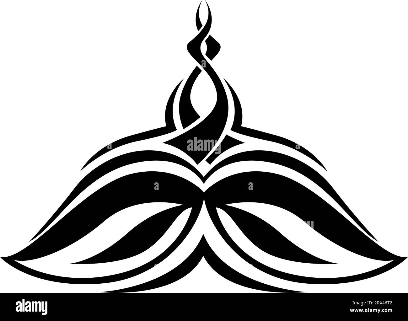 Hinterlässt Tätowierung, Tätowierung, Vektor auf weißem Hintergrund. Stock Vektor