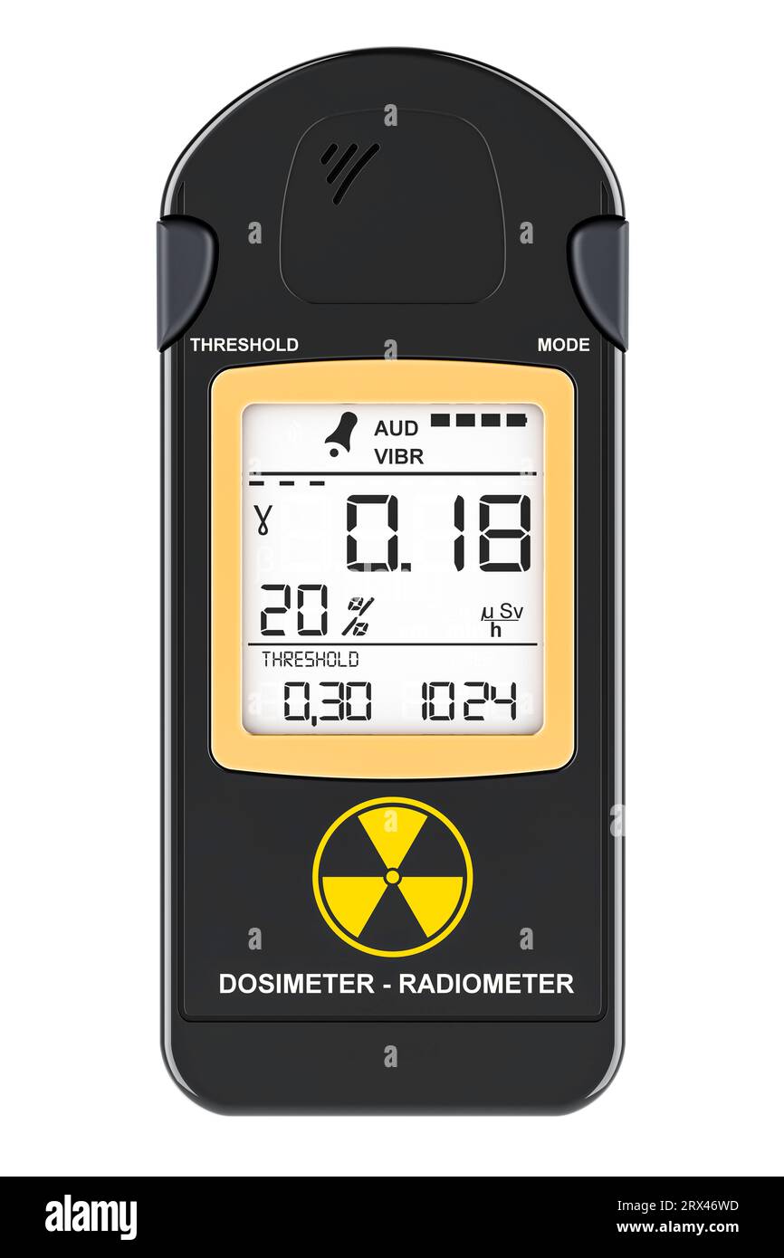 Gamma Radiation Personal Dosimeter. Hochpräziser Geigerzähler-Nuklearstrahlungsdetektor, Personal Dosimeter Tester Röntgen-Gamma-Ray-Display-Monitor Stockfoto