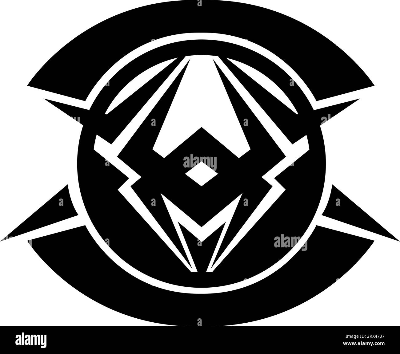 Rundes schwarzes Tattoo, Tattoo-Illustration, Vektor auf weißem Hintergrund. Stock Vektor