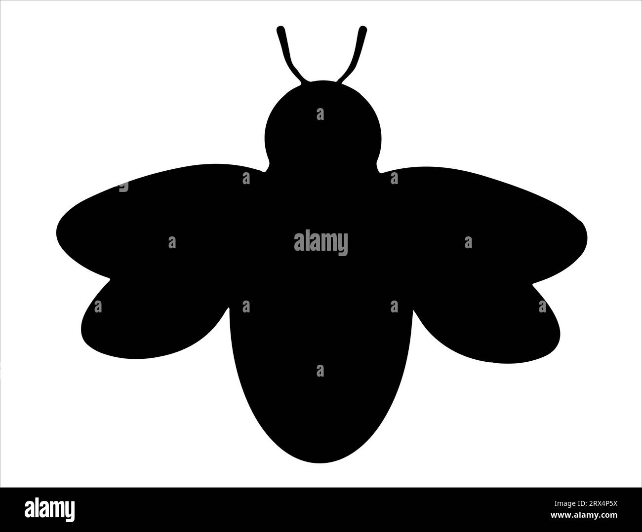 Biene Silhouette Vektor Kunst weißer Hintergrund Stock Vektor