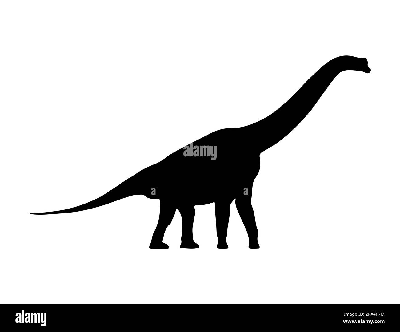 Brachiosaurus Silhouette Vektorkunst Stock Vektor
