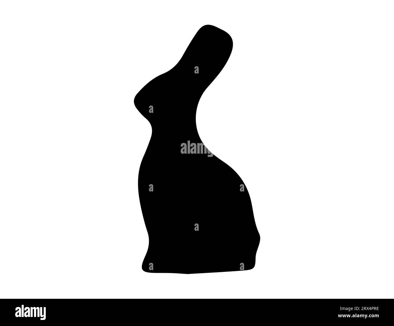 Schokoladen-Häschen-Silhouette-Vektor-Kunst Stock Vektor