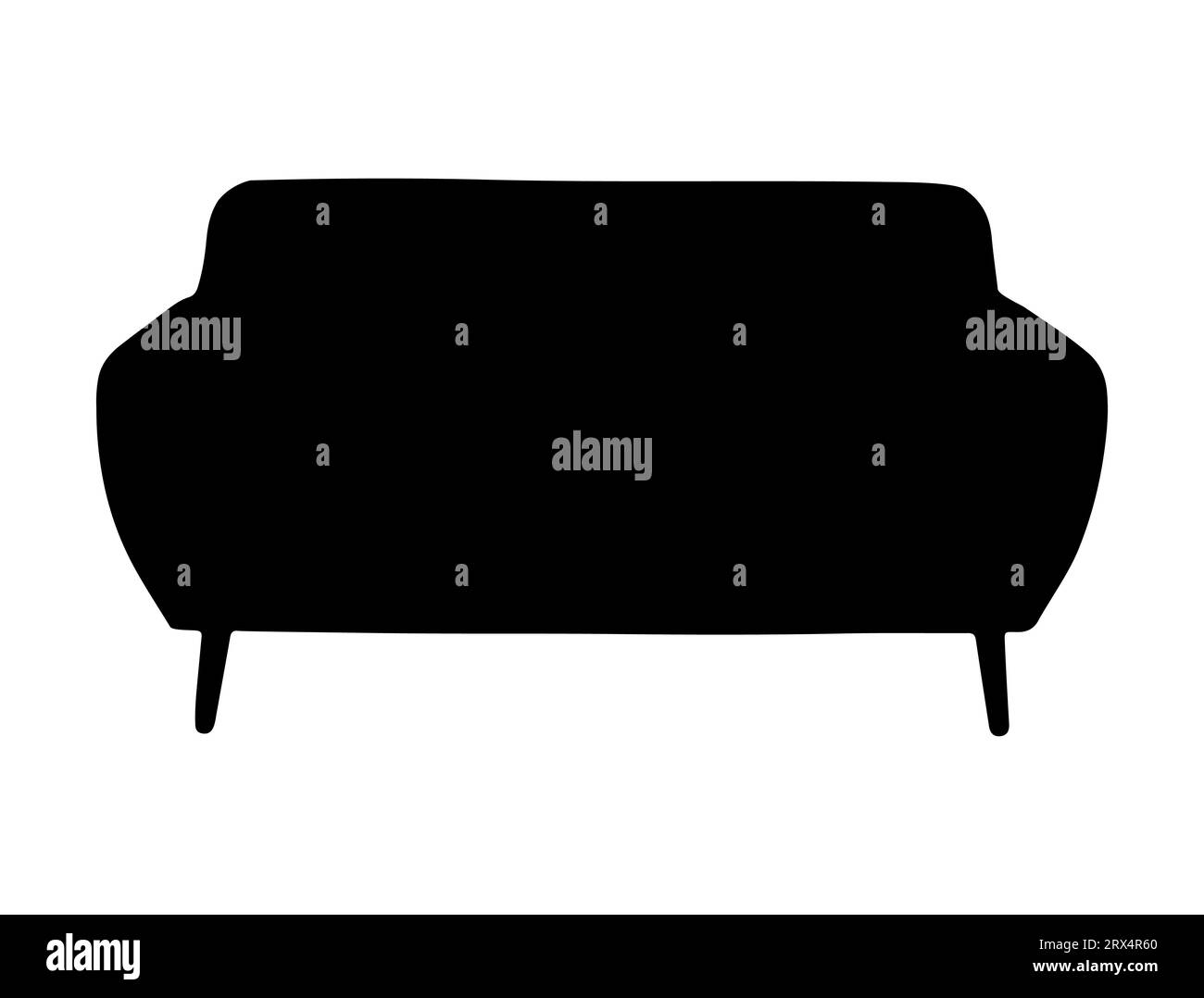 Couch Silhouette Vektor Kunst weißer Hintergrund Stock Vektor