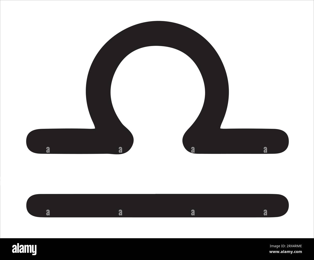 Libra Sternzeichen Silhouette Vektor Kunst weißer Hintergrund Stock Vektor