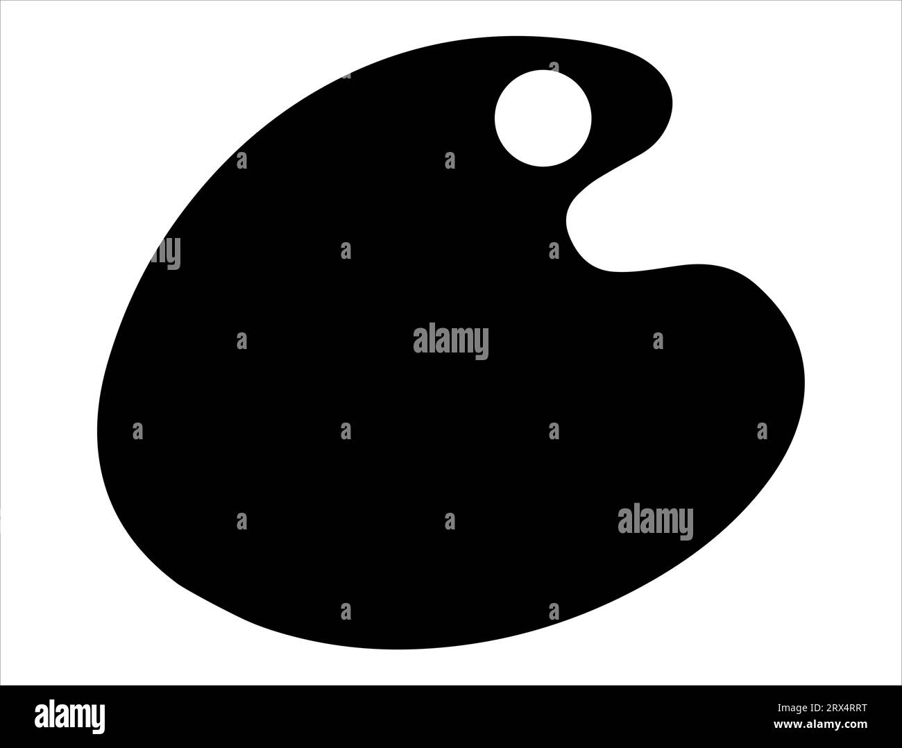 Farbpalette Silhouette Vektor Kunst weißer Hintergrund Stock Vektor