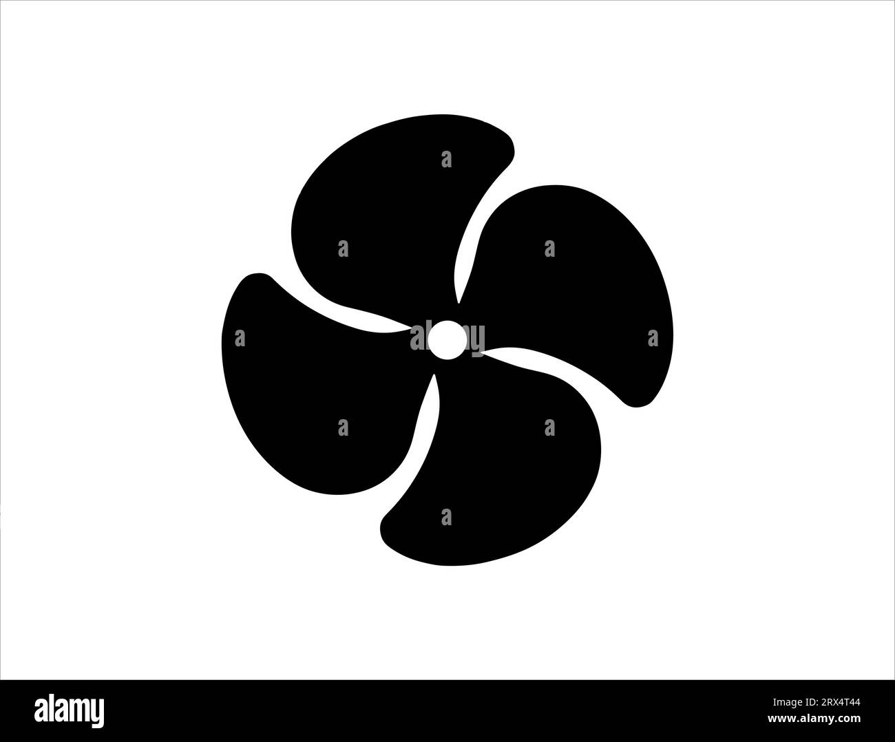 Propeller-Silhouette-Vektor-Kunst weißer Hintergrund Stock Vektor