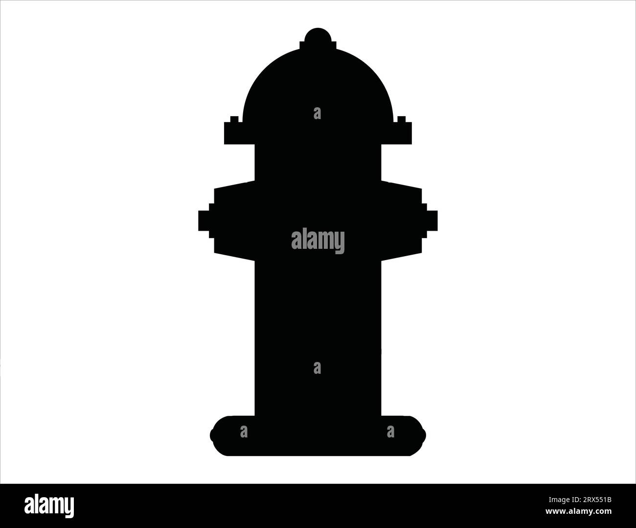 Feuerhydrant Silhouette Vektor Art weißer Hintergrund Stock Vektor