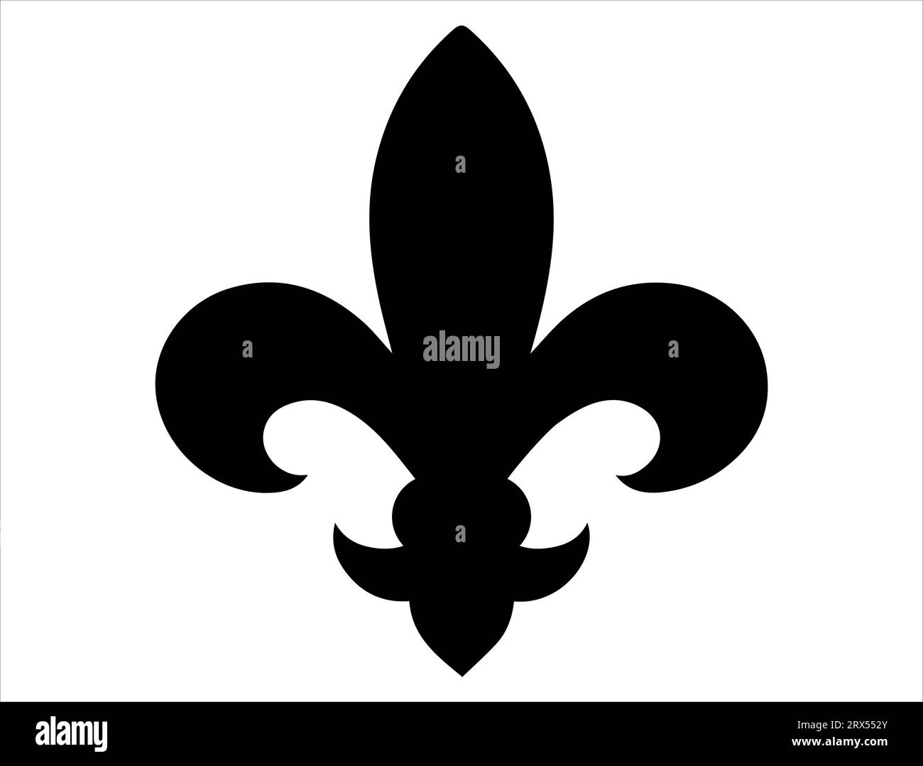 Fleur de Lis Silhouette Vektor Kunst weißer Hintergrund Stock Vektor