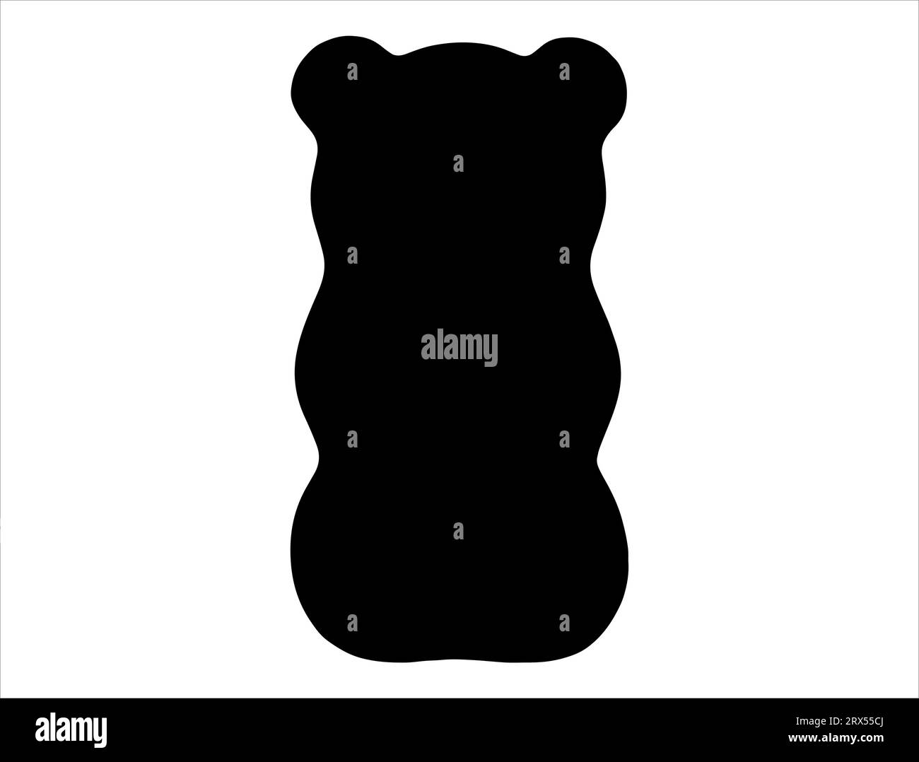 Gummibär Silhouette Vektor Kunst weißer Hintergrund Stock Vektor