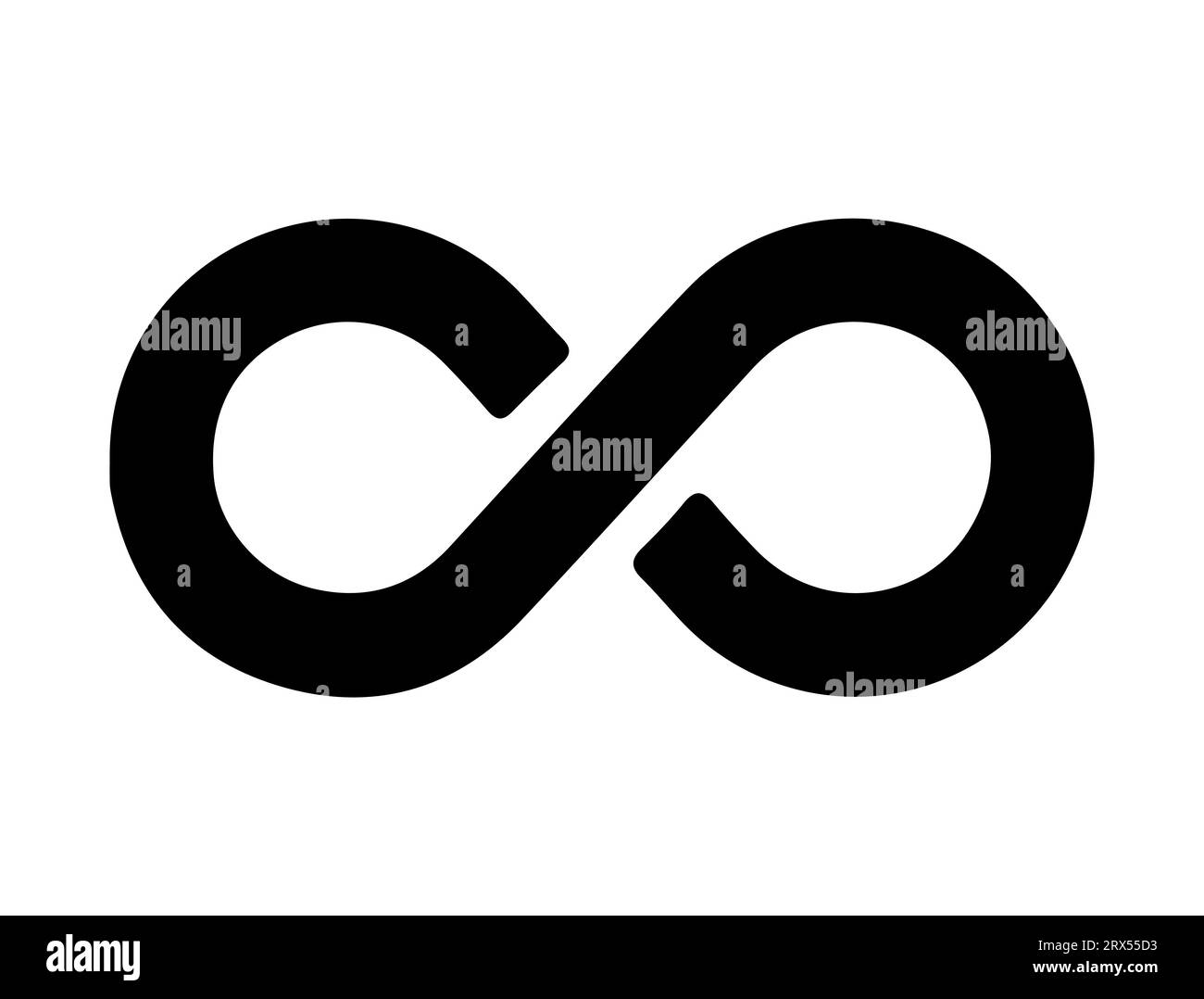 Infinity-Symbol Silhouette Vektor Kunst weiß Hintergrund Stock Vektor