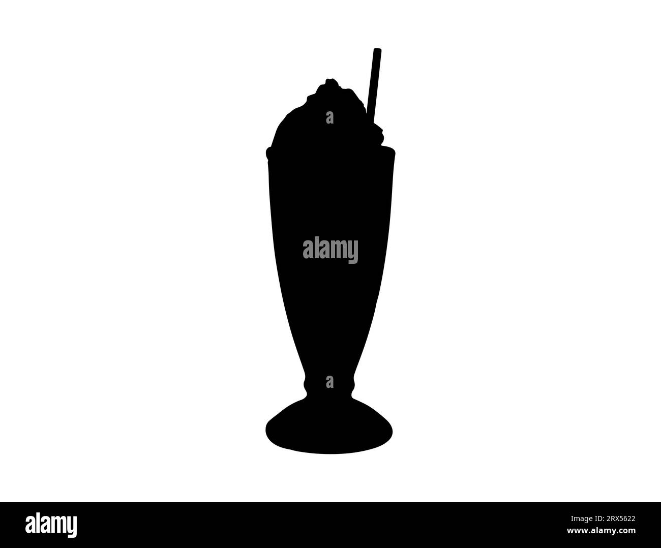Milchshake-Silhouette-Vektor-Kunst weißer Hintergrund Stock Vektor