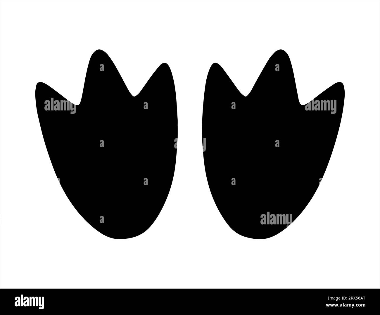 Pinguin Füße Silhouette Vektor Kunst weißer Hintergrund Stock Vektor