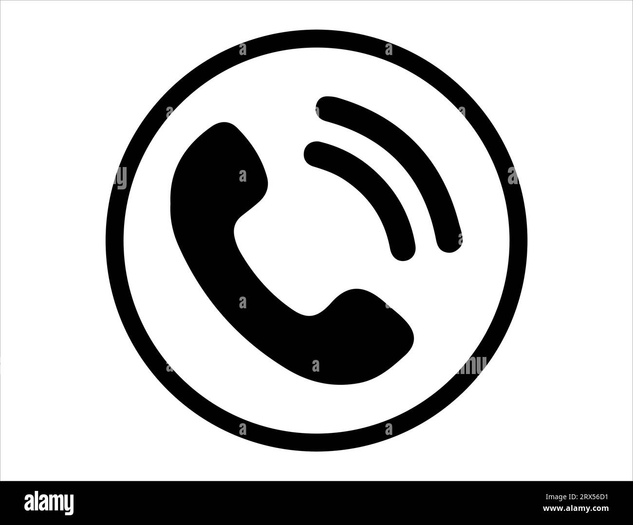 Telefonsymbol Silhouette Vektor Kunst weißer Hintergrund Stock Vektor