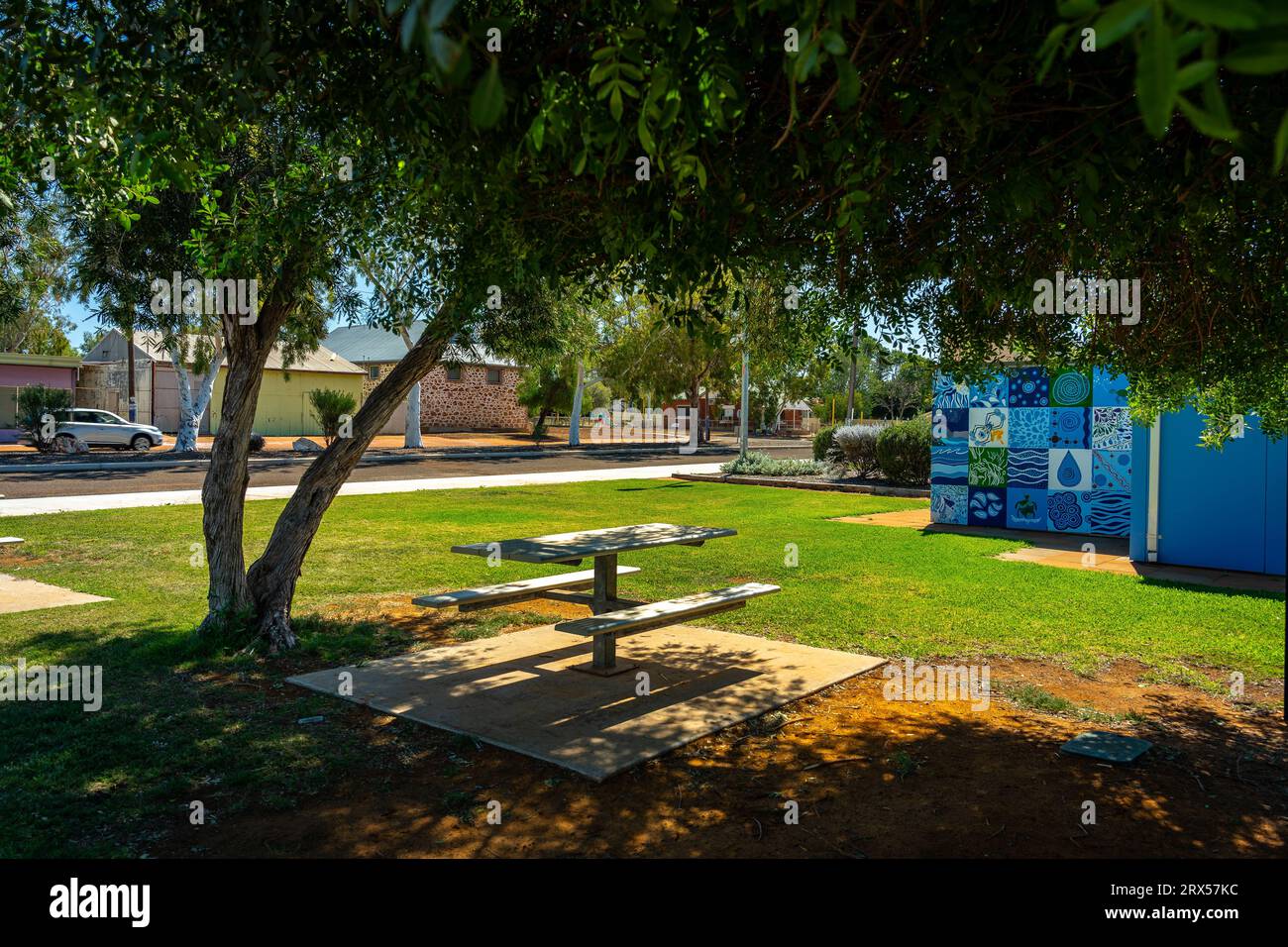 Mullewa, WA, Australien - lokaler Picknickbereich Stockfoto