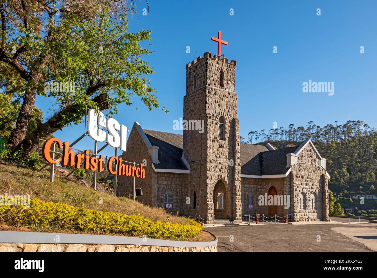 C.S.I Christ Church, Munnar, Kerala, Indien Stockfoto