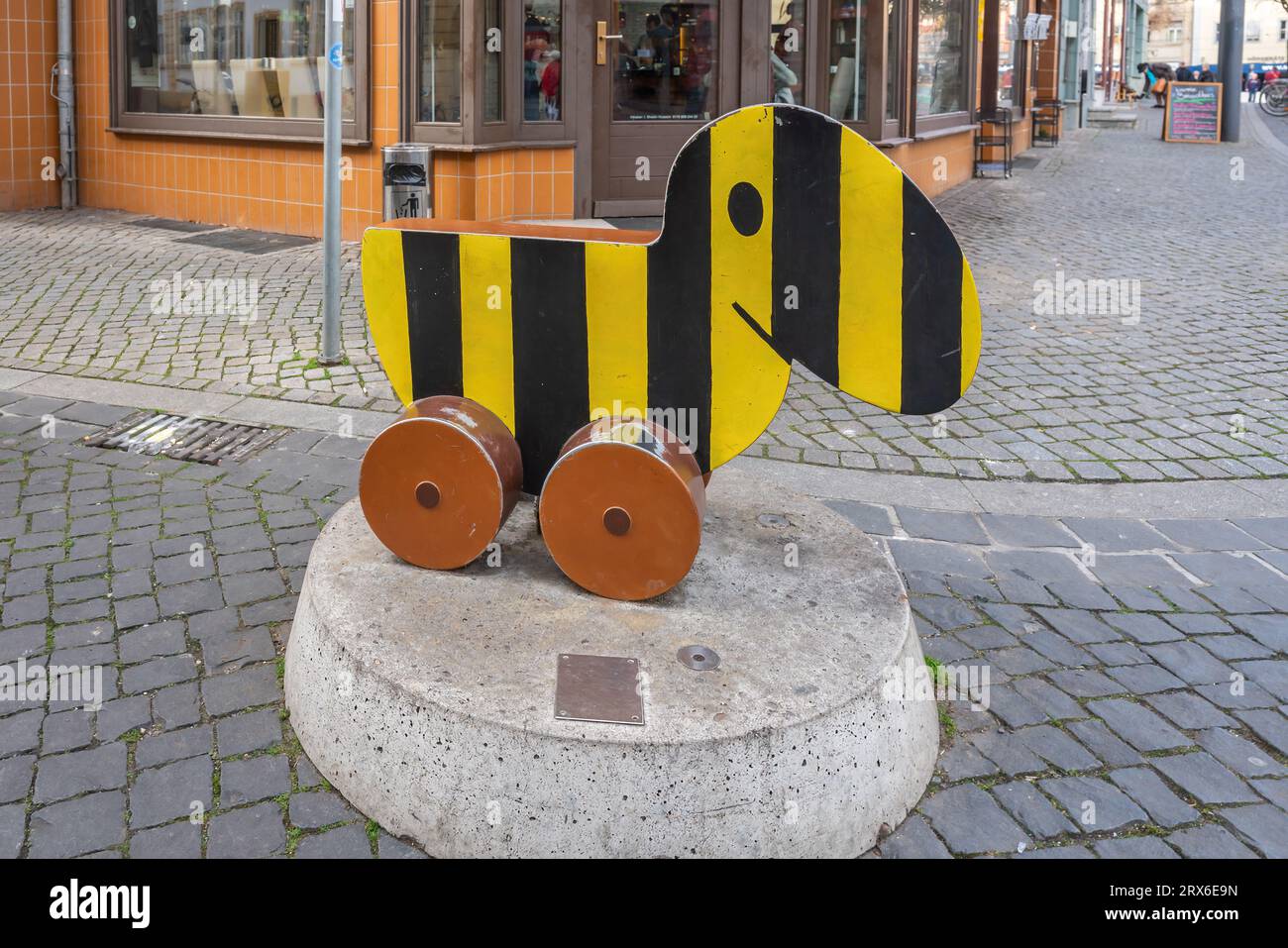 Die Tigerente - KiKa-Charakterskulptur - Erfurt, Deutschland Stockfoto