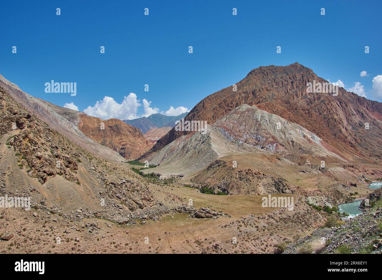 Neue Nord-Süd-Route, Canyon River Naryn, Kirgisistan. Stockfoto Neue Nord-Süd-Route, Canyon River Naryn, Kirgisistan. Stockfoto