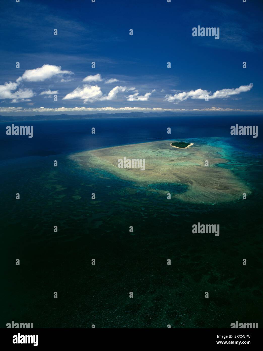 Australien. Queensland. Tolles Barrier Reef. Green Island. Luftaufnahme. Stockfoto