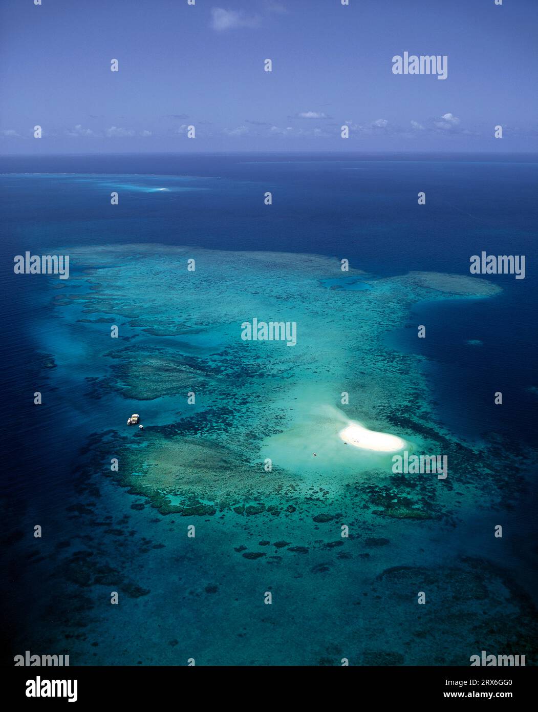 Australien. Queensland. Tolles Barrier Reef. Beaver Reef aus der Vogelperspektive. Stockfoto