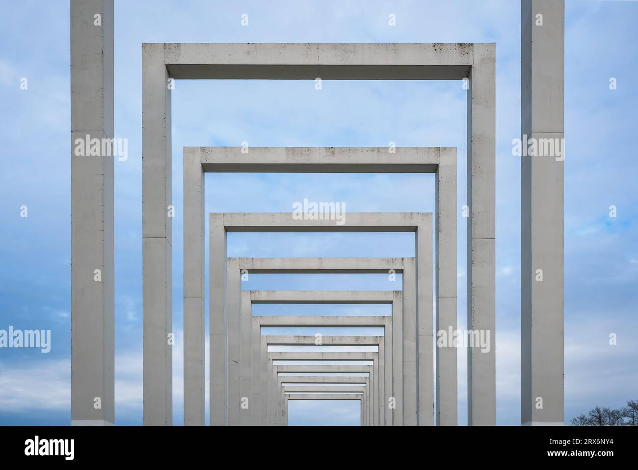 Brücke am Bertha-Klingberg-Platz - Schwerin, Deutschland Stockfoto