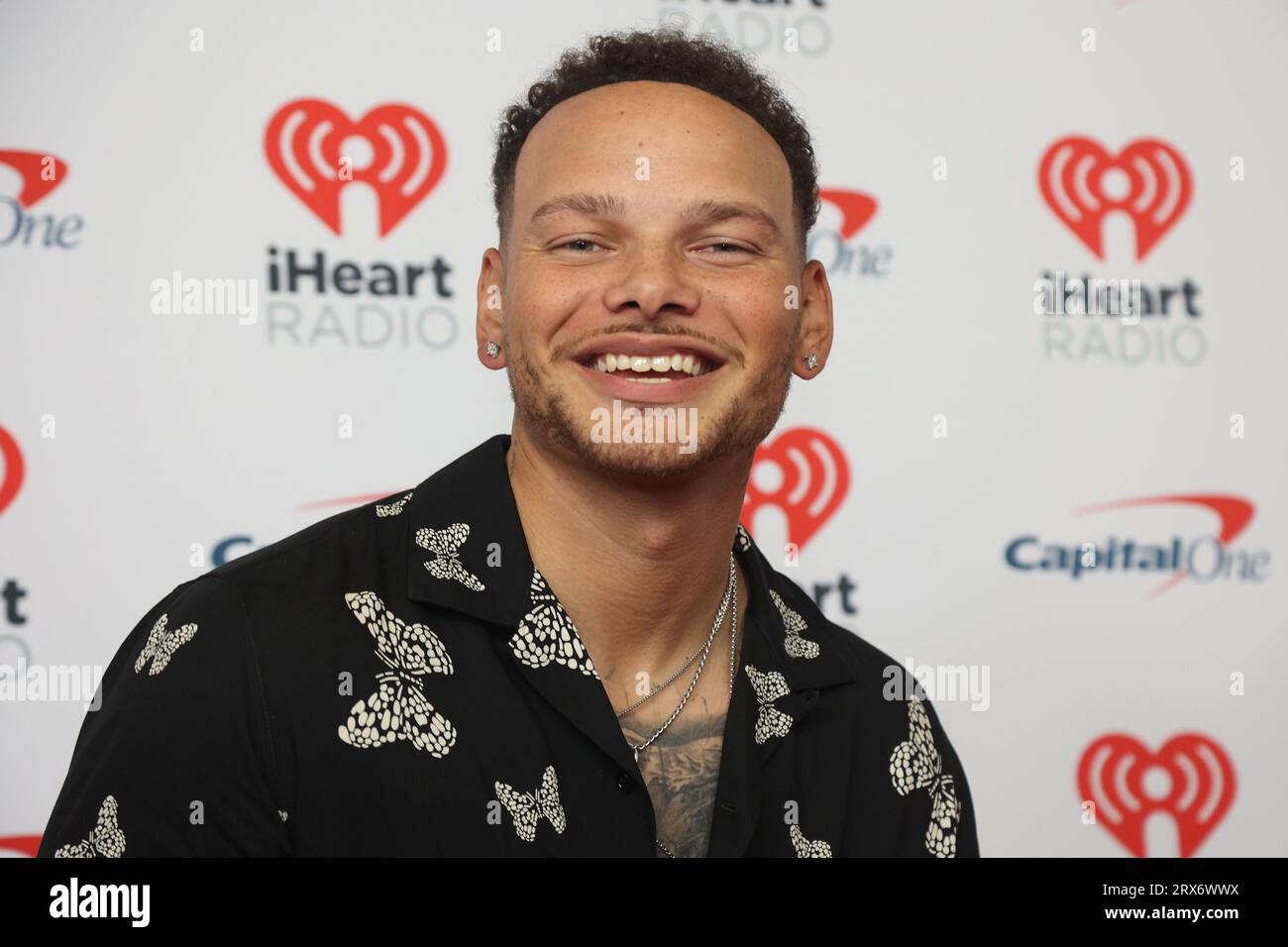 Las Vegas, Usa. September 2023. Kane Brown trifft am Freitag, den 22. September 2023, zum iHeartRadio Music Festival in der T-Mobile Arena in Las Vegas ein. Foto von James Atoa/UPI Credit: UPI/Alamy Live News Stockfoto