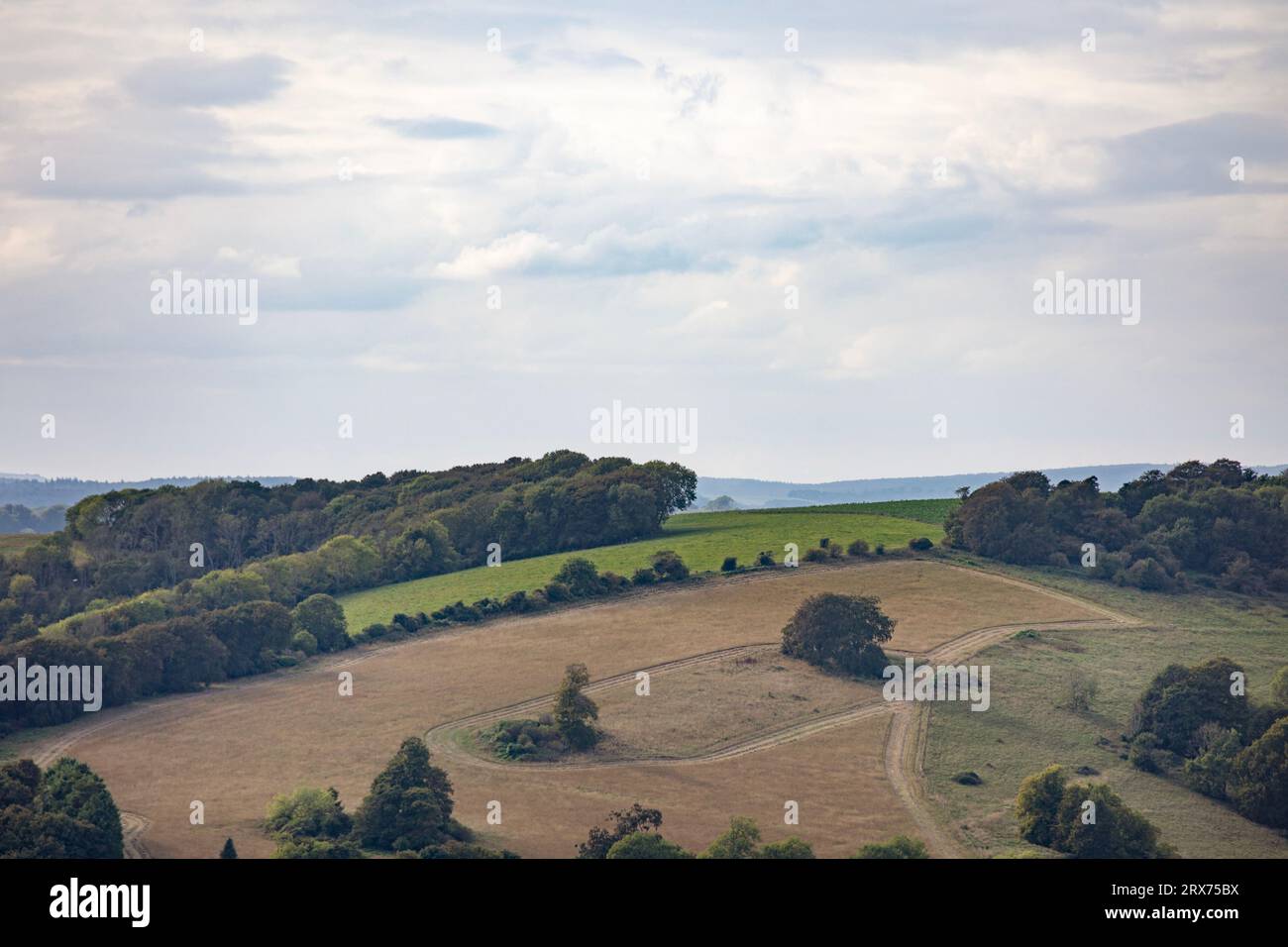 Blick vom Cissbury Ring, Worthing Stockfoto