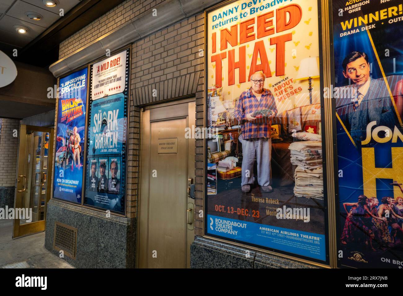 Shubert Alley Broadway Play Posters, New York City, USA 2023 Stockfoto