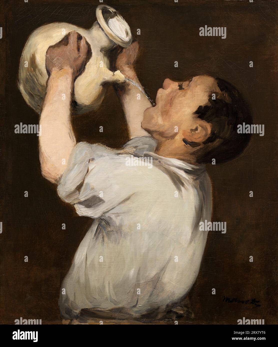 Junge mit Pitcher oder La Régalade. Edouard Manet. 1862/72. Stockfoto