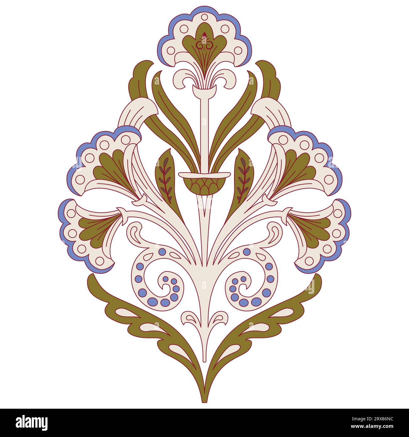 Eine wunderschön gezeichnete Vase mit leuchtenden Blumen Stock Vektor